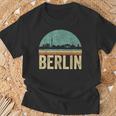 Vintage 80S Retro Berlin Souvenir Skyline Berlin T-Shirt Geschenke für alte Männer