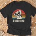 Vintage Boxer Dad Ever Daddy Dog Dad Father T-Shirt Gifts for Old Men