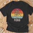 Vintage Du Bisch Ein Ficko Italian Gesture Handmark T-Shirt Geschenke für alte Männer