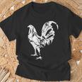 Vintage Game Fowl Rooster Gallero Distressed T-Shirt Gifts for Old Men