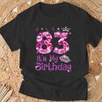 Vintage Happy 83 It's My Birthday Crown Lips 83Rd Birthday T-Shirt Gifts for Old Men