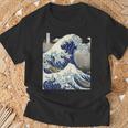 Vintage Japonés Tatuaje Arte Kanagawa La Gran Ola Camiseta unisex Regalos para ancianos