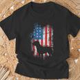 Vintage Labrador American Usa Flag For Dog Lover T-Shirt Gifts for Old Men