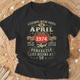 Vintage Made In April 1974 50Th Birthday 50 Year Old T-Shirt Gifts for Old Men