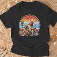 Vintage Motorbike Sexy Pin-Up Biker T-Shirt Gifts for Old Men