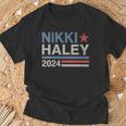 Vintage Nikki Haley 2024 For President Election Campaign T-Shirt Gifts for Old Men
