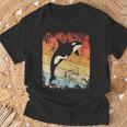 Vintage Orca Whale Retro Killer Whale T-Shirt Geschenke für alte Männer