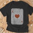 Vintage Poker Playing Cards Ace Of Hearts T-Shirt Gifts for Old Men
