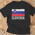 Vintage Slowenien Slowenien Flagge Slowenien Pride Herren Damen T-Shirt Geschenke für alte Männer