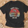 Vintage Sorry I Can't My Murder Shows Are On True Crime T-Shirt Gifts for Old Men