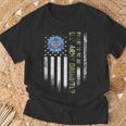Vintage Usa American Flag Proud To Be An Us Army Daughter T-Shirt Gifts for Old Men