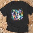 Watercolor Colorful Chihuahua Dogs T-Shirt Gifts for Old Men