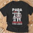 Wie Der Fater So Der Sohn Feuerwehr Papa Und Son T-Shirt Geschenke für alte Männer