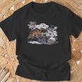 Wolf Sweat Wildlife Wolf Mountain Three Wolf T-Shirt Gifts for Old Men