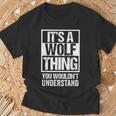 A Wolf Thing You Wouldn't Understand Surname Family Name T-Shirt Gifts for Old Men