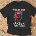Worlds Best Farter I Mean Father Best Cat Dad Father's Day T-Shirt Gifts for Old Men