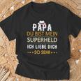 Wunsch Papa Du Bist Mein Superheld Ich Liebe Dich So Sehr T-Shirt Geschenke für alte Männer