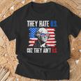 They Hate Us Cuz They Ain't Us Usa American Flag 4Th Of July T-Shirt Gifts for Old Men