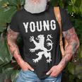 Young Clan Scottish Family Name Scotland Heraldry T-Shirt Gifts for Old Men