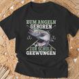 Zum Angeln Geboren Zur Schule Zwzwungen Trout Angler T-Shirt Geschenke für alte Männer