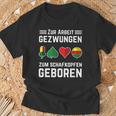 Zum Schafkopfen Geboren Kartenspiel Schafkopf & Doppelkopf T-Shirt Geschenke für alte Männer