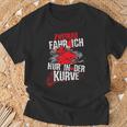 Zweirad Fahr Ich Nur In Der Kurve Quad Atv Motif T-Shirt Geschenke für alte Männer