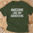 Awesome Like My Daughters For Fathers Day Birthday Christmas T-Shirt Gifts for Old Men