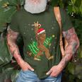 Bigfoot Christmas Tree Lights Xmas Boys Sasquatch Lovers T-Shirt Gifts for Old Men