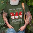 Chillin With My Gnomies Christmas Family Friend Gnomes T-Shirt Gifts for Old Men