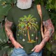 Christmas Palm Tree Light Hawaiian Tropical Xmas T-Shirt Gifts for Old Men