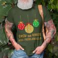 Christmas Pickleball Deck The Halls With Pickleballs T-Shirt Gifts for Old Men