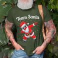 Christmas Team Santa Family Group Matching Dabbing Santa T-Shirt Gifts for Old Men