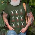 Christmas Santa Reindeer List Pajamas For Deer Hunters T-Shirt Gifts for Old Men