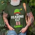 The Reading Elf Christmas Matching Party Book Reader T-Shirt Gifts for Old Men