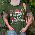 Most Likely To Take A Nap On Christmas Matching T-Shirt Gifts for Old Men