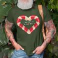 Merry Christmas Candy Cane Hearts T-Shirt Gifts for Old Men