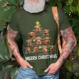 Merry Christmas Highland Cow Western Xmas Tree Pajama T-Shirt Gifts for Old Men
