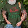 Our Team Sleighs Christmas Santa Reindeers Office Staff T-Shirt Gifts for Old Men
