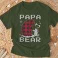 Xmas Papa Bear Pyjama Rot Büffel Plaid Eisbär Weihnachten T-Shirt Geschenke für alte Männer