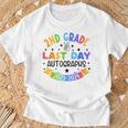 2024 Last Day Of School Autograph 2Nd Grade Graduation Party T-Shirt Gifts for Old Men