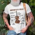 Anatomy Of A Cello Cellist Cello Lover Cello Player T-Shirt Gifts for Old Men