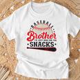 Baseball Brother I'm Just Here For The Snacks T-Shirt Gifts for Old Men