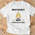 Bratwurst Und Bier Um Um Bin Ich Hier Hier Gray S T-Shirt Geschenke für alte Männer