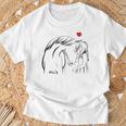 Caballos Chica Amor Jinete Amante De Los Caballos Camiseta unisex Regalos para ancianos