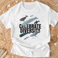 Celebrar La Diversidad Tipos De Regalos De Ballenas Para Los Amantes De Las Ballenas Camiseta unisex Regalos para ancianos