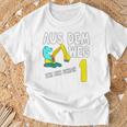 Children's 1St Birthday Ich Bin Schon 1 Jahrjunge Digger Dino T-Shirt Geschenke für alte Männer