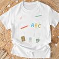 Children's Tschüss Kindergarten Hello School First Day Of School Slogan T-Shirt Geschenke für alte Männer