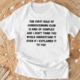 Condescending Club Condescending Mansplain T-Shirt Gifts for Old Men