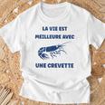 Crustacé Crevettes Laie Est Meilleure Avec Une Crevette T-Shirt Cadeaux pour les vieillards