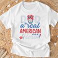 Dad A Real American Hero 4Th Of July Patriotic Fathers Day T-Shirt Gifts for Old Men